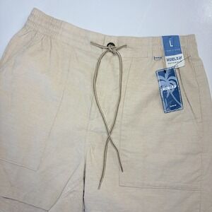 Hurley Naturals Shorts Mens Large Oatmeal 6" Inseam Elastic Waist Drawstring NWT
